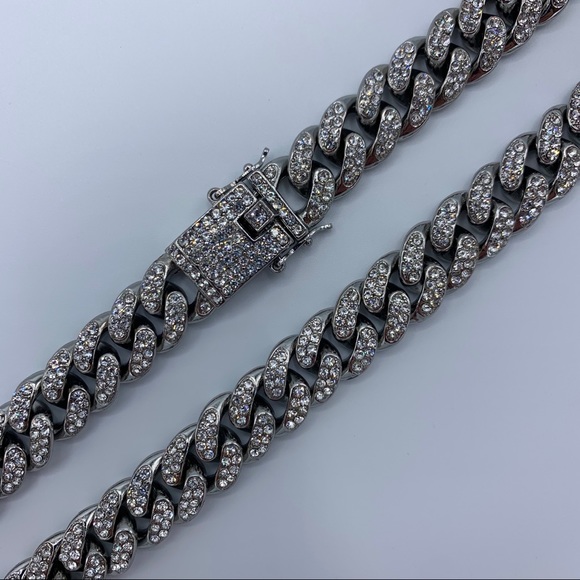 Tennis Chain / Cuban Chain / Gucci Link Chain SET - Picture 3 of 4